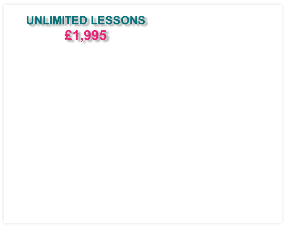UNLIMITED LESSONS
£1,995
